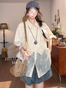 Áo Thun Nữ Tay Ngắn Thêu Lưới Mùa Hè Dáng Rộng Thiết Kế Thon Gọn Đa Năng Áo Thun Cổ Polo Tay Thường Chất Liệu Khác