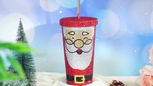 Skylety Christmas Santa Bling Tumbler: A Stylish & Functional Beverage Set