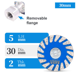 30/40/50mm Mini Engraving Diamond Saw Blade with Removable Flange Turbo Cutting Disc Cutting Carving for Granite Stone Tiles