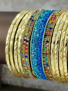 Simple Design Multicolor Childrens Belly Dance Bracelets Tribal Style Dancing Arm Bands Wrist Decorations Fitness Accessories