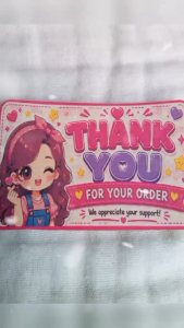 3x2 Inch Thank You Sticker 50pcs | Pre-Cut & Ready to Use