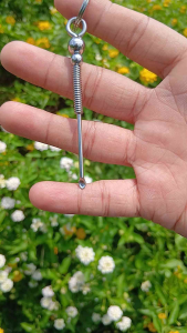 Stainless Steel Spiral Ear Wax Picker Stainless Ball Accent EDC Handcrafted Minimalist Durable