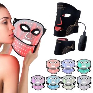 foreverlily Electric 7 Colors LED Photon Rejuvenation Facial Mask Beauty Skin Care Wrinkle Acne Removal Face Beauty Whitening Tightening Instrument LED Light Therapy Rechargeable