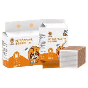 Portable Dog Poop Bag Holder Degradable Double Layer Thickened Handbag for Pet Cleaning Eco-Friendly Single Hand Operation