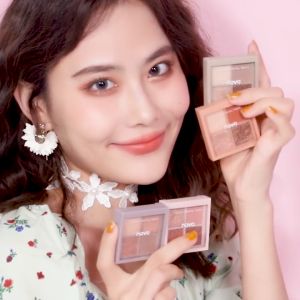 (Ready Stock)NOVO Sakura Story Four-Color Eye Shadow Premium Cement Pink Shimmer & Matte Pigment