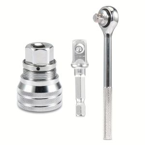 Bộ Chuyển Đổi Đầu Nối Cờ Lê Đa Năng Có Thể Điều Chỉnh 3/8 Inch Đầu Lục Giác Dụng Cụ Siết Bu Lông Đầu Nối Đa Năng 10-19mm