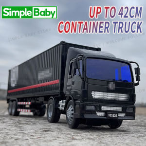 Container Truck Toy For Kids 42 cm Transport Vehicle Model Scene Simulation Game Car Shape Toy For Boys Birthday Gift