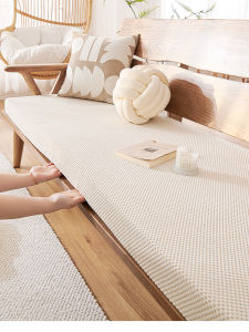 Thickened Hard Wooden Sofa Pad Removable Washable High Density Sponge Core Corduroy Sofa Cushion Modern Simple Style Home Fabric