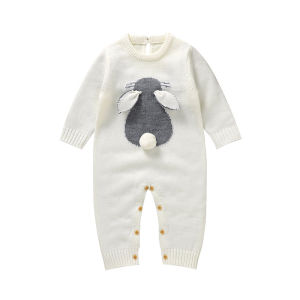 Newborn Knitted Cute 3D Rabbit Baby Romper