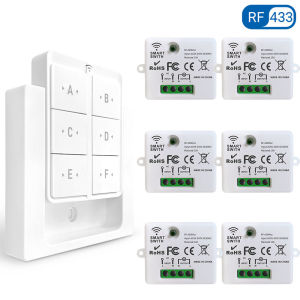 WenQia Mini Light Switch and Wireless Magnetic Wall SwitchRF 433MHz Electrical Remote Control Switch220V 230V 240V 10A Relay Receiver for Home LED Light Bulb