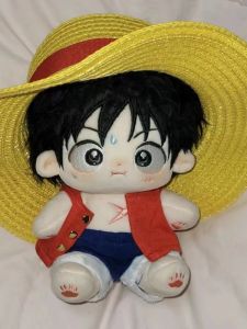 One Piece Luffy Attribute 20cm Cotton Doll Male Handsome Steal Eating Path Doll Anime Peripheral Gift