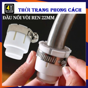 Khớp Nối Vòi Đầu Nối Vòi Nước Đa Năng Bằng Nhựa PVC Cứng Cáp Từ Ren 22mm Chuyên Dụng - Đầu Chuyển Đổi Không Có Ren Hoặc Ren - Phụ Kiện Ống Nước