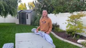 Picnic Table Cover with Bench Covers: 6ft Waterproof Elastic Fitted Tablecloth Cover - 3-Piece Set Vinyl Tablecloth with Flannel Backing for Picnic Camping Party Indoor Outdoor Black Plaid 72"x30"