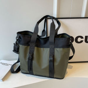 Large Capacity Commuter Handbag Womens Fashionable Versatile Single Shoulder Crossbody Bag Mens Student Laptop Bag