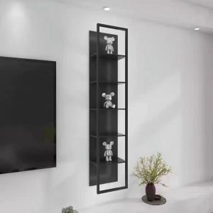 Affordable Luxury Style Wall Luminous Storage Shelf Wall Storage Shelf Living Room Office Wall Hanging with Light Flat Partition
