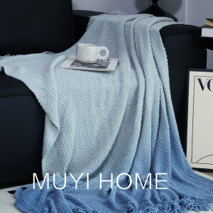 MUYI HOME | Modern Gradient Blue Air Conditioner Blanket