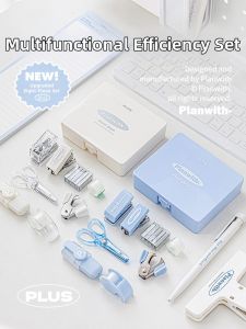 Planwith | Efficiency Tool Kit Portable Puncher Stapler 8 pieces