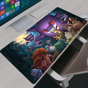 Bandai | Mouse Pad Gengar Computer Laptop Accessories Anime Keyboard Mouse Mat Large Mousepad Gamer Desk Mat Pokemon Pikachu Mouse Pads