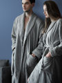 Pure Cotton Hotel Bathrobe Long Women's Style Absorbent Towel Material Couples Robe Sleepwear Adult Size Home Textile. 