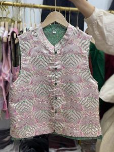 Áo Vest Nữ Phong Cách Trung Hoa Mới Thời Trang Thu Đông Không Tay Cổ Đứng Hai Mặt Chất Lượng Cao Cấp Thường Ngày