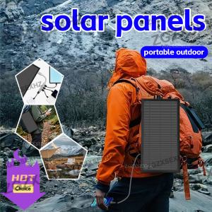 10W Monocrystalline Solar Panel Portable Charger Camp Solar USB for Outdoor Camping Phone Charger Waterproof Power Supply