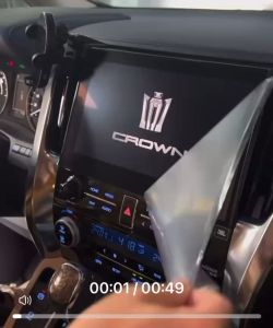 ใช้ได้กับ Alphard central control screen ฟิล์มนิรภัยฟิล์มนำทาง alphard30 series Wilfa Vellfire การปรับเปลี่ยน