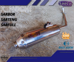 Knalpot Standar Kenochi Stainless SAECO RACING MUFFLER Vario Aerox Nmax Genio Scoopy Mio Stylo Fazzio GrandFillano