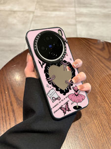 Nalize Cute Heart Butterfly Design Phone Case Mirror Protection Soft Silicone Anti-Fall for Women Suitable for VIVOX300 Series