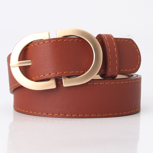 TW Casual Belt for Women Ladies Waist Belt Buckle Zinc Alloy Premium PU Leather Tali Pinggang Perempuan Kulit Lembu