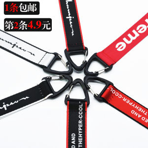 Trendy Brand Bags Ribbon Pendant Backpack Schoolbag Keychain Ins Ornaments Hat Clothes Pants Zipper Ribbon