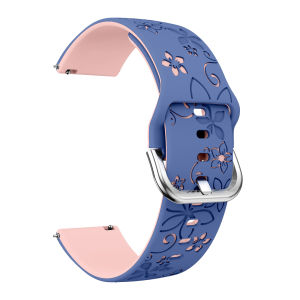 18mm 20mm 22mm Silicone Strap for Huawei Watch GT6 GT5 6Pro GT4 46mm Engraved Band for Samsung Galaxy Watch 7 6 5 4 Classic 5Pro