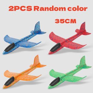 35CM Children Hand Throw Flying Glider Planes Toys Kids Foam Aeroplane Model Children Outdoor Fun Toys Hot Whells Toy Plane