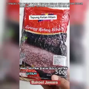 ( 1 PCS ) TKH PRIMS FOOD Tepung BERAS KETAN HITAM 500GR / ROSE BRAND TEPUNG KETAN PUTIH 500 G