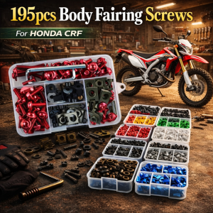 195pcs Motorcycle Fairing Bolts Body Screws Nuts For HONDA CRF300L CRF250L CRF 230 450L CRF250F 250 450 R/X 150 300L Kit CNC Set