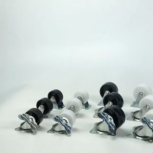 1.5-2 Inch Durable Heavy Duty Casters Wear Resistant Red PVC Material Swivel Wheels Castors
