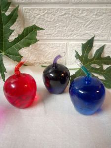 hiasan kaca bentuk ornamen Aplle(harga 3 pcs)