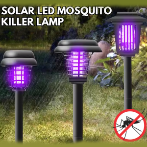 Outdoor Solar LED Mosquito Trap – Dual Function as Garden Light & Insect Killer | Safe for Family & Pets | Ideal for Restaurants & Homes (Lampu Anti Nyamuk)