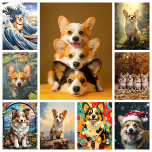 1000Pieces Jigsaw Puzzle Cute Corgi Pet Animal Art For Adults Great Weekend Relaxation And Family Fun