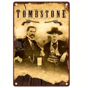 CIFbuy | Tombstone 1993 Tin Sign Rustic Decor for Bathrooms Bars & Cafes - Fun Western Themed Art for Man Caves & Garages