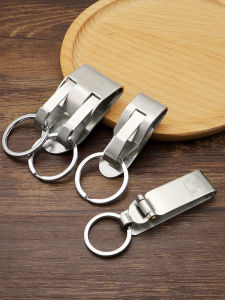 Keychain Stainless Steel Men Waist Hanging Old-Fashioned Belt Car Key Chain Gift Key Ring Circle Key Chain