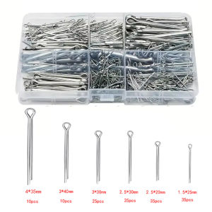 225/175/140pcs 304 Stainless Steel Cotter Pin for Automotive Mechanic Power Equipment Car Hairpin U-pin Split Pins Kit