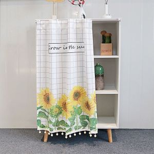 35*65CMMovable Velcro Sink Cabinet Curtain No Need Perforate Dustproof Self Adhesive Kitchen Door Window Cover Curtains Skirting Langsir Dapur Murah Dapur Penutup Kain Tutup Kabinet Tirai 移动式 防尘 水槽 厨房 橱柜 窗帘