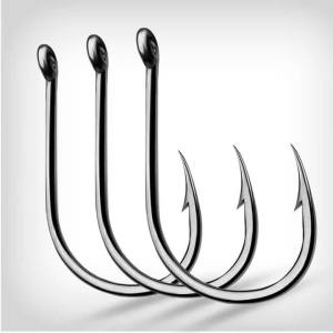 Circle Fishing Hooks Inline Saltwater Fishing Catfish Hooks 300pcs Colsed Eye for Bass Salmon Striped Size 3#-14# Bait Assistant