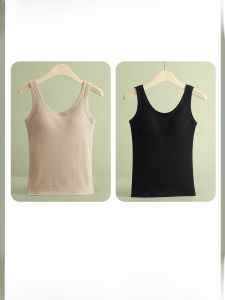 Miiow | Cat Woman Strap Vest Loose Fit One-Piece Womens Inner Wear With Chest Pad Long Cover Belly Ladies Seamless Beautiful Back Bralette