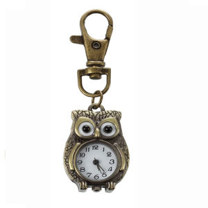 Vintage Pocket Watch Novelty Owl Locket Pendant Watches Steampunk Quartz Necklace Watch for Valentine’s Day
