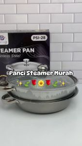 Panci Steamer TB ESSENTIALS  Susun 2 Stainless Steel  28CM PSI-28 | Panci Kukus Susun 2