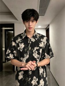 LIUBU | Hawaiian Style Dyed Ice Silk Leisure Shirt