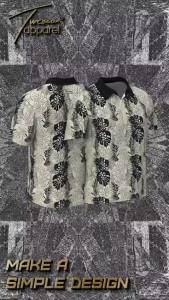 Jersey kaos golf pria lengan pendek poloshirt polyester dry fit edisi summer fullprint Sport