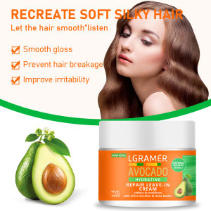 EELHOE | Avocado Hair Mask Nourishes Hair Improves Smoothness Luster Prevents Hair Breakage Repairs Dry Hair Provides Hair Care Products