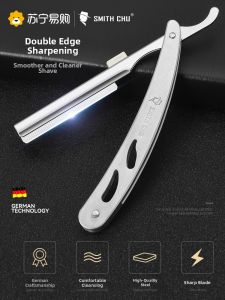 Classic Manual Shaving Razor for Men Face Stubble Trimming Beauty Hair Grooming Tool Stainless Steel Blade Portable Travel Kit